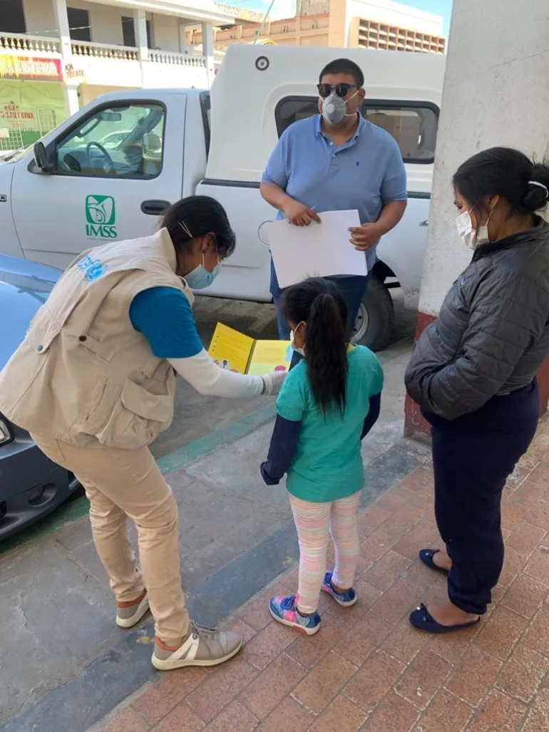 UNICEF Mexico&acute;s team in Tijuana is delivering hygiene kits and printed materials on how to prevent COVID-19 in shelters for migrant families from Central America and Mexico.