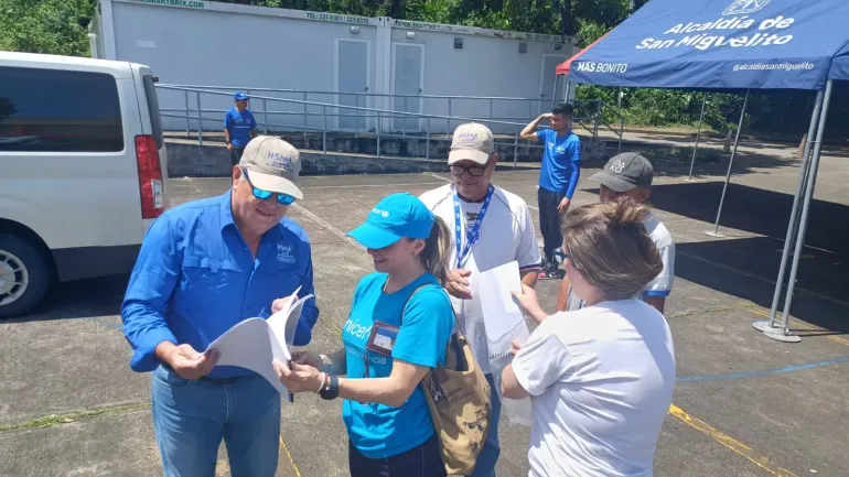 Coordination for the donation of two tents at the San Miguel Arc&aacute;ngel Hospital in San Miguelito. 