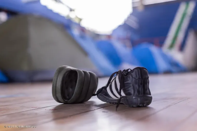 shoes on the floor