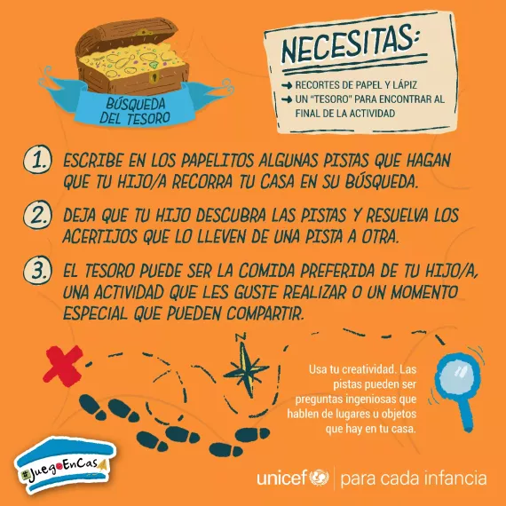 Instrucciones del juego busqueda del tesoro