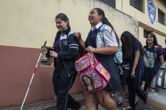 8 August 2019. Samira, who has been visually disabled (blind) since birth is a high school student with an amazing dedication to learning. As a young child, she learned how to read and write braille. Her mother spent two years learning to do so as well in order to help Samira study and translate her coursework into Spanish.