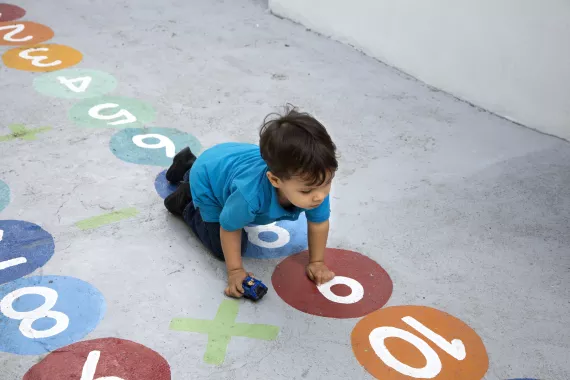 On 5 March 2020, Noah plays while attending daycare in Santiago, Dominican Republic.  The family of Jorge, Jennipher and Noah is profiled as part of a project documenting the lives of working parents, and the level of support of family-friendly policies received from the private and public sectors &ndash; from employers, governments and civil society.