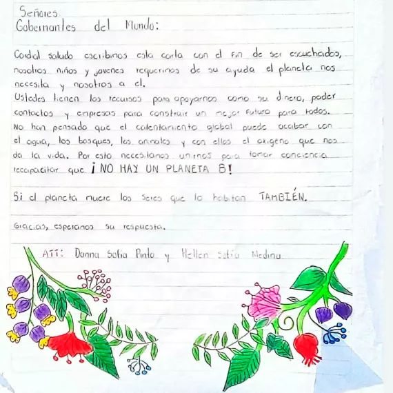 carta de Danna y Hellen