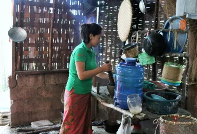 Barely any time to freshen up in the morning, Xaiathon prepares the day&rsquo;s meals for the boys for when she and her husband are at the farm all day. In between cooking meals, she checks on her laundry, dampened by the rain from the night before.