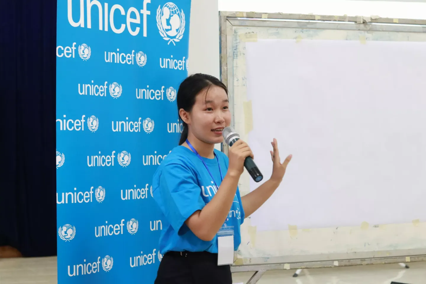 Payia during a youth workshop 