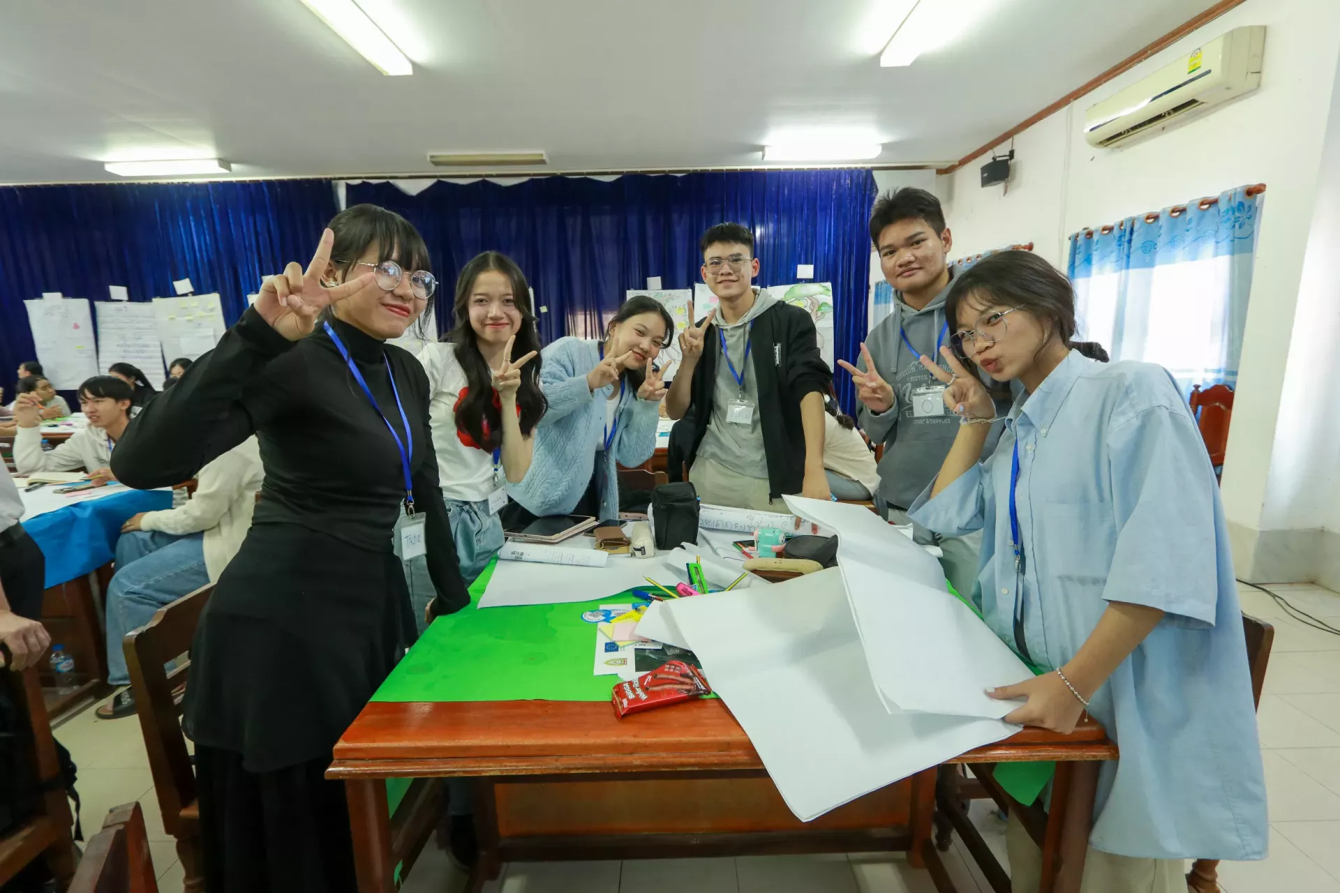 Youth at the Project Sinxay: UPSHIFT bootcamp held in Savannakhet province, Lao PDR.