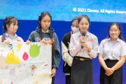 At National Convention centre, 20.11.2023. Students do a presentation