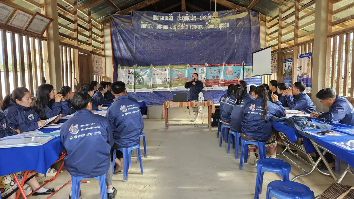 The parenting orientation session held in Hiem district, Houaphanh province of Lao PDR. 