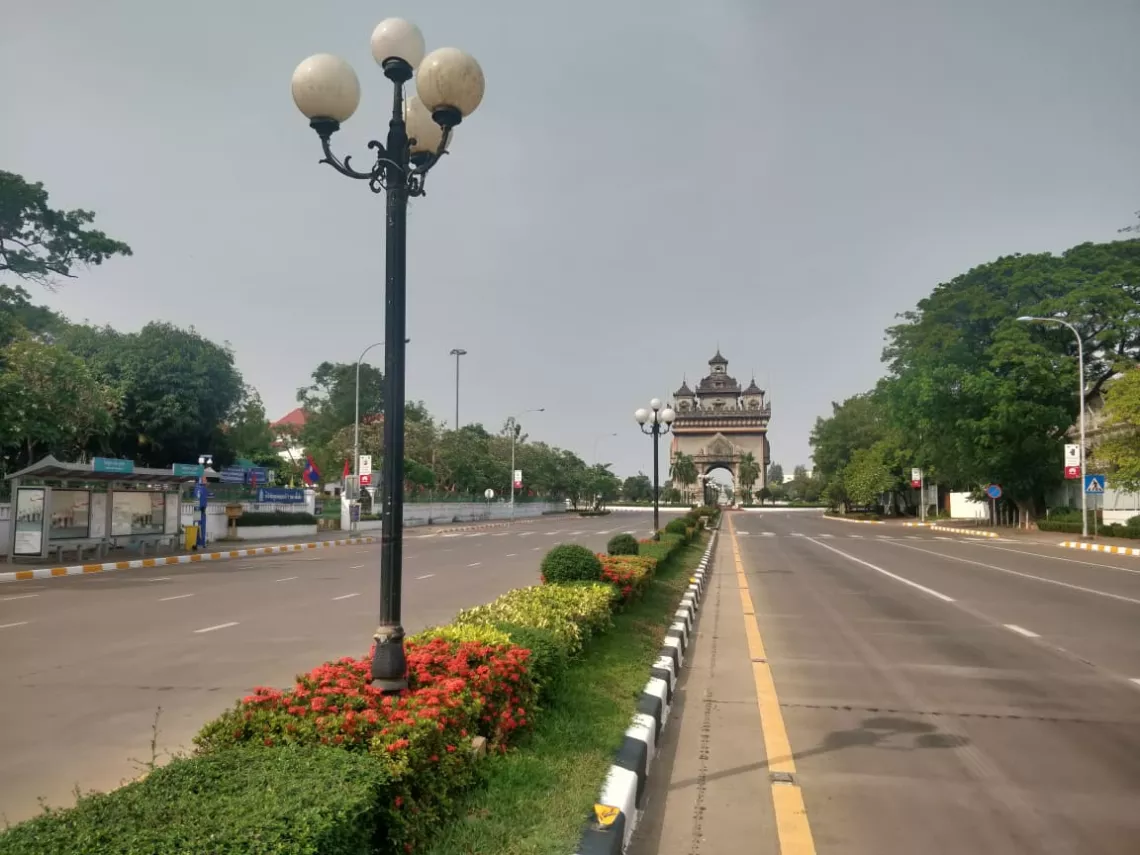 Vientiane City during Lao New Year 2020
