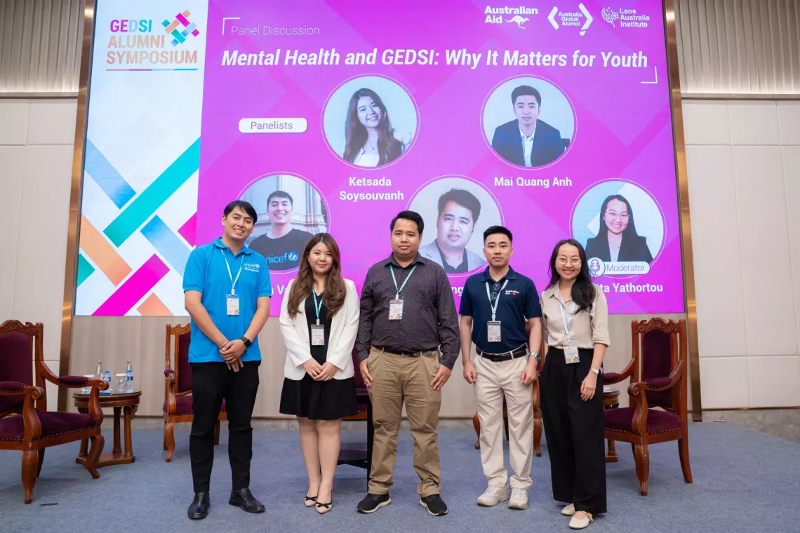 Ek is a panelist at the GEDSI event, representing young people on the topic of mental health. 