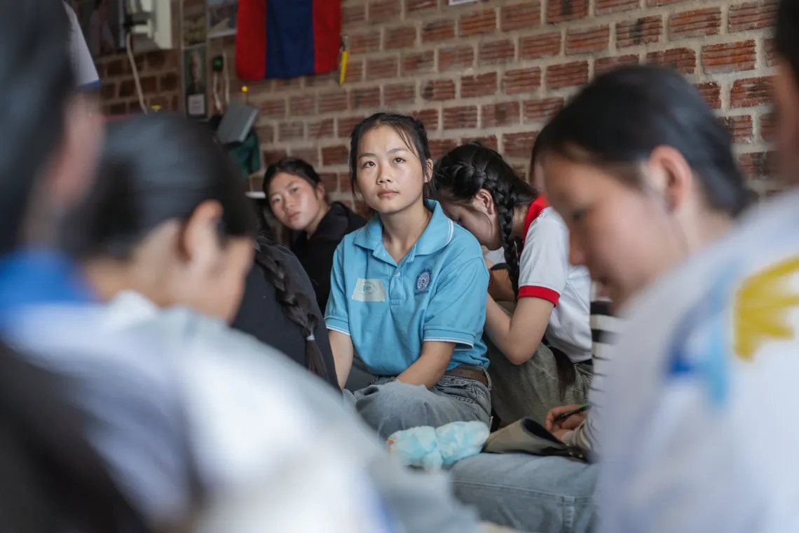 Yulan, 16, a participant during a session