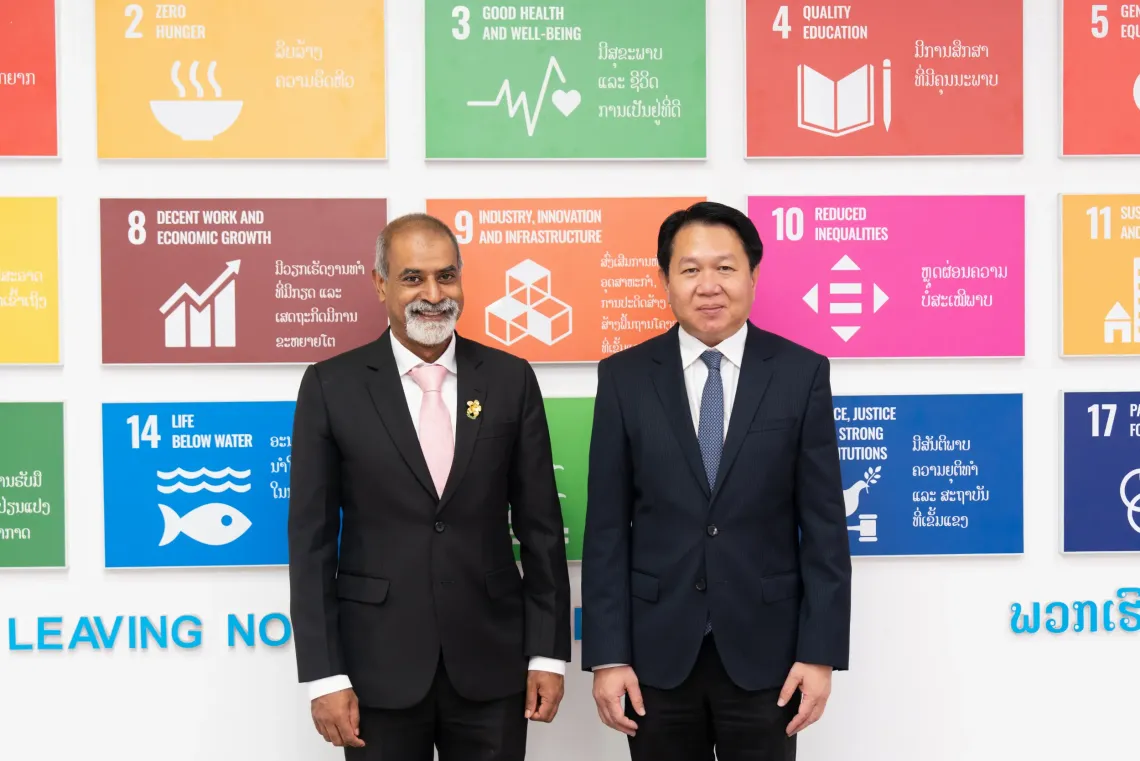 Mr. Sanjay Wijesekera, UNICEF Regional Director for East Asia and the Pacific, also paid a courtesy call on H.E. Anouparb Vongnorkeo, Deputy Minister of Foreign Affairs, in Vientiane, Lao PDR.