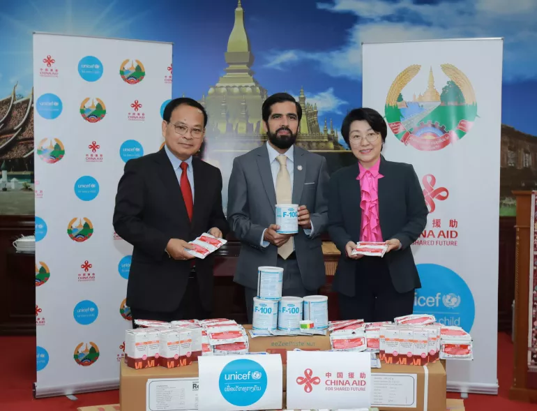 MoH, UNICEF, Chinese Embassy representatives gather for the new launch of partnership with the Gov of China.