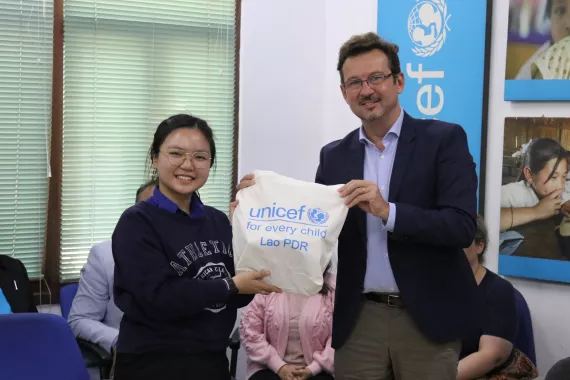 Nickar is a Lao youth representative and recently made a visit to UNICEF Laos to share her experiences and ideas after her dream come true in New York. 