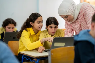 Dima and Aseel, 12 years old. 