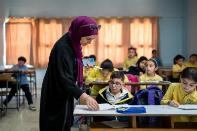 Classes at Chhim public school in Barja, South Lebanon.