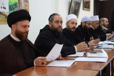 During a meeting with religious leaders 