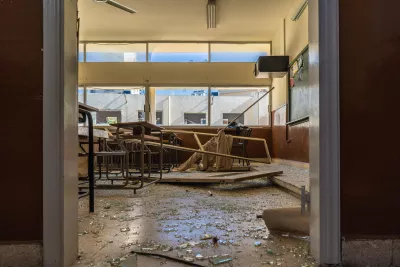 School after the Beirut Port explosion 