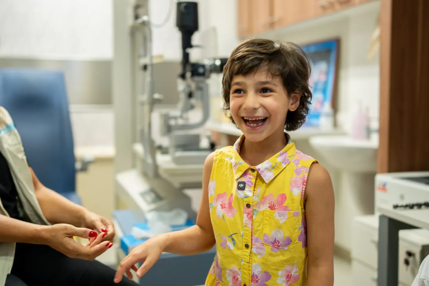Sawsan, 7 years old, during one of her visit to the doctor under ACWA programme