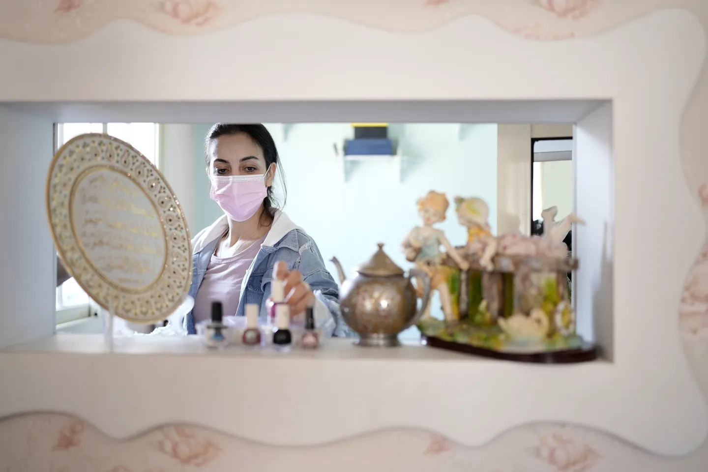 Beautician at her salon 