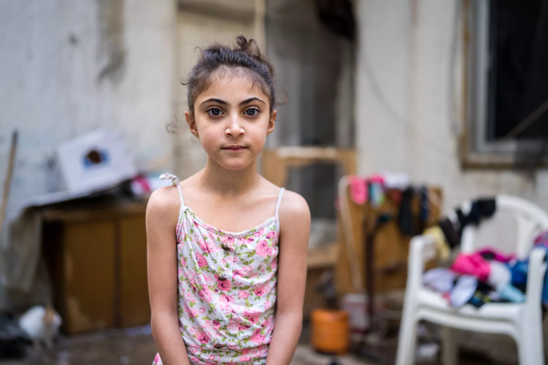 A girl in her home posing for the camera 