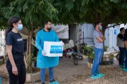 Distributing Hygiene Kits