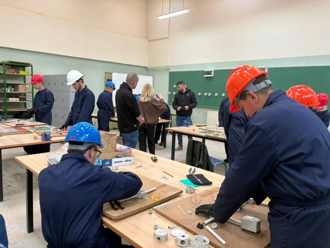 During a TVET class visit