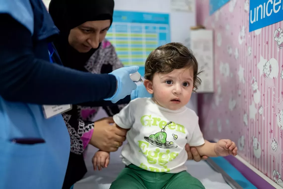 Majd 9-month-old, at Naqaa PHCC Beirut