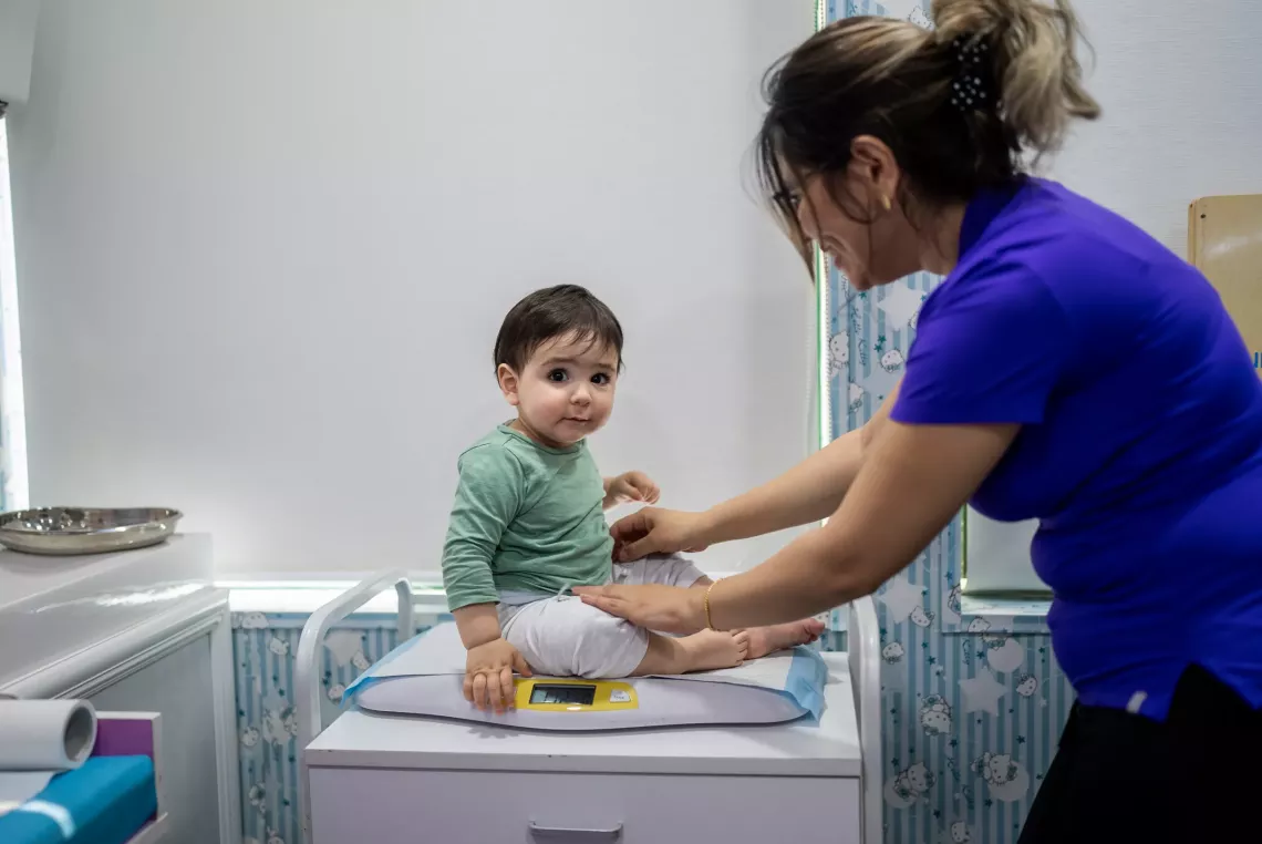 Hasan, 10-month-old, at Naqaa PHCC Beirut