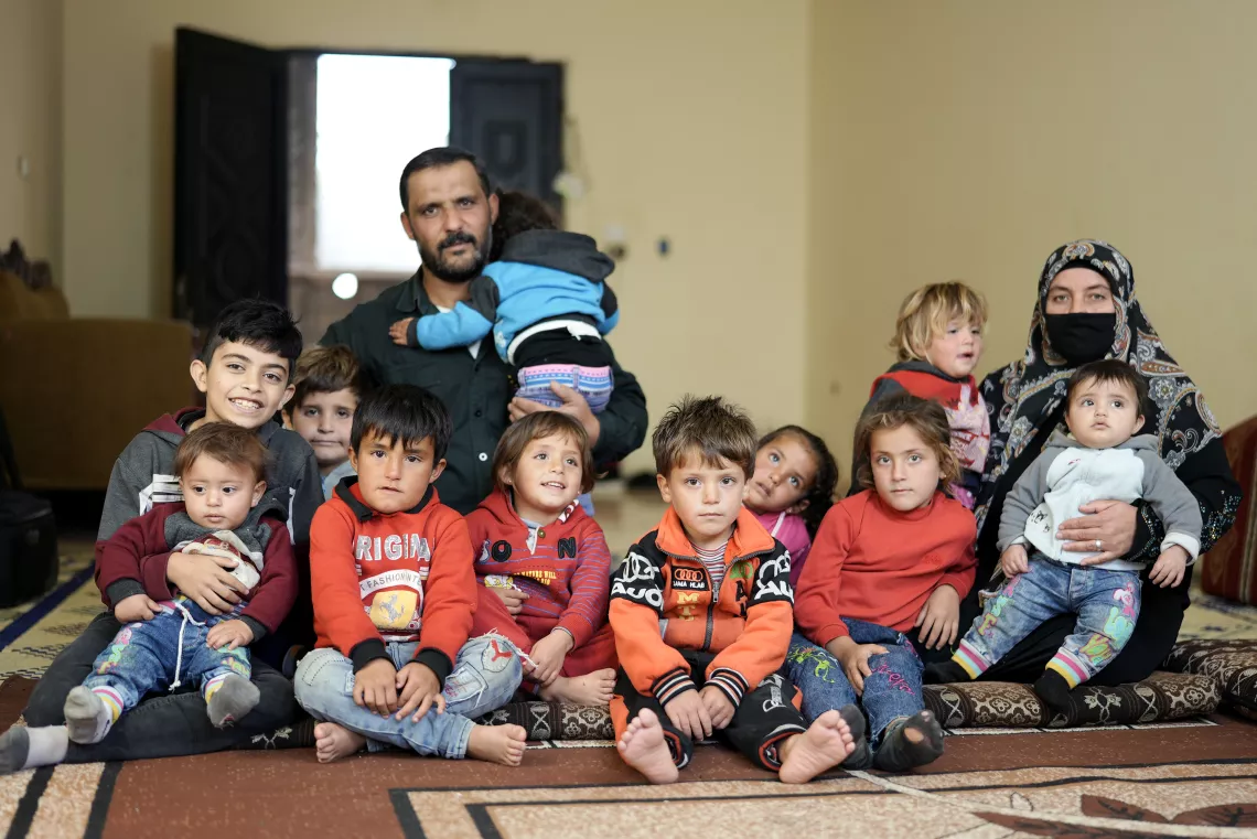 Nazira with her husband and children 