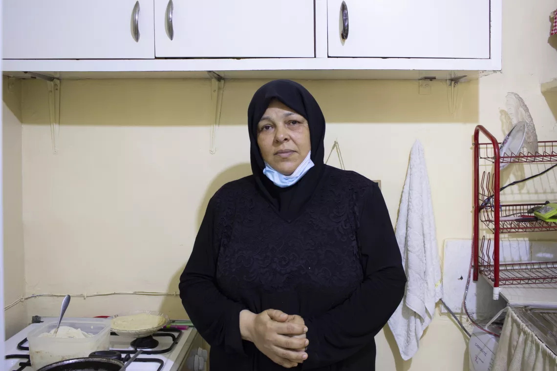 Najwa a grandmother at her home 