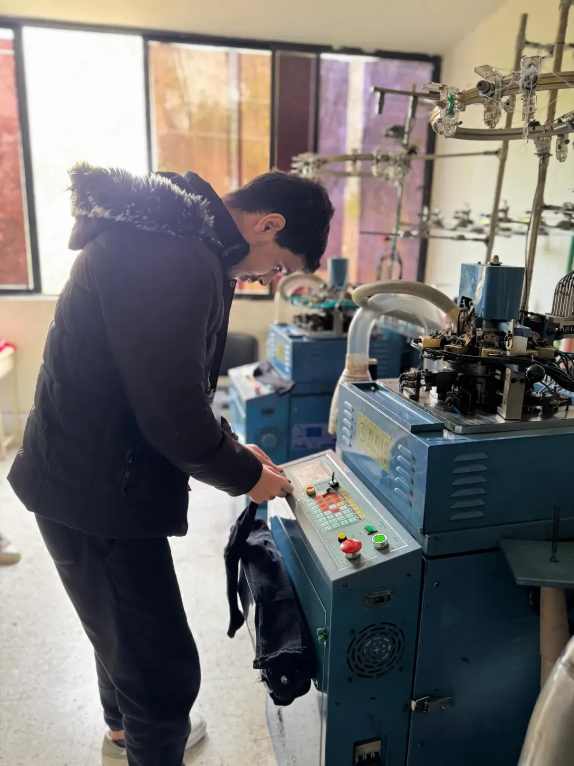 Mohamad, working with the maching