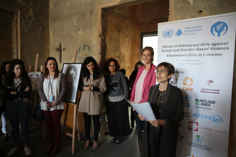 New exhibition on sexual and gender-based violence sends clear message from girls in Lebanon
