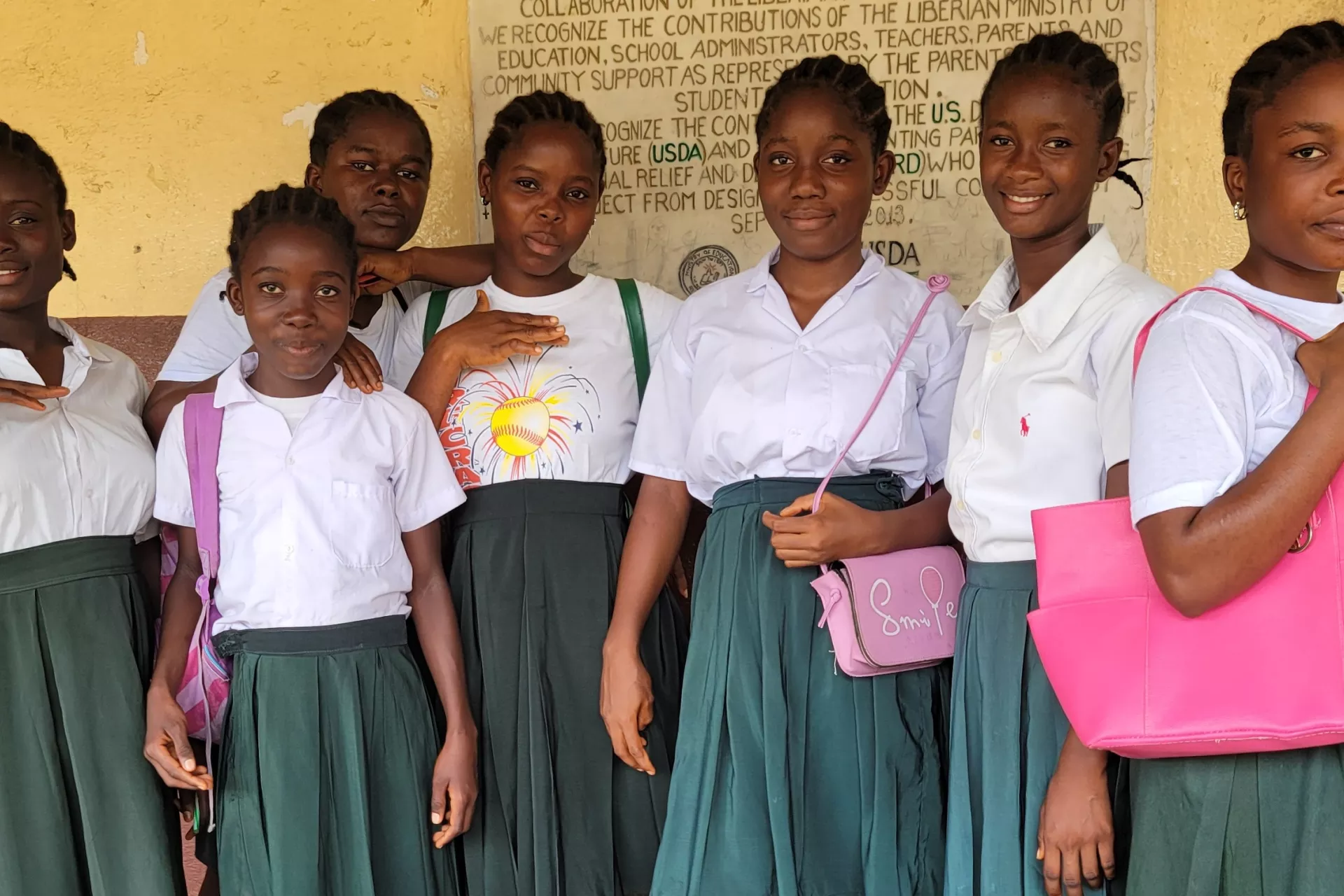Angeline and Facia along with members of the school health club