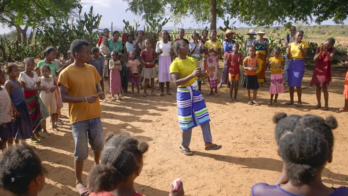 Seance de lifeskills pour les enfants du village