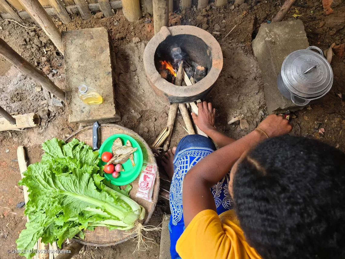Claudia preparing a variety of nutritious meals at home.