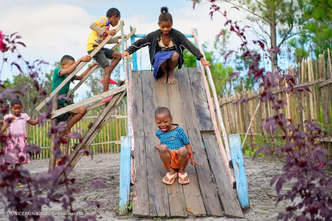 Children also play in the playground located within the site.