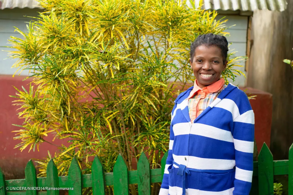 Portrait of Ms. Razafimiadana B&eacute;n&eacute;dicte, director of the Manatosikora secondary school during a training of key actors for the Social and Behaviour Change component in the Commune of Vohipeno. 