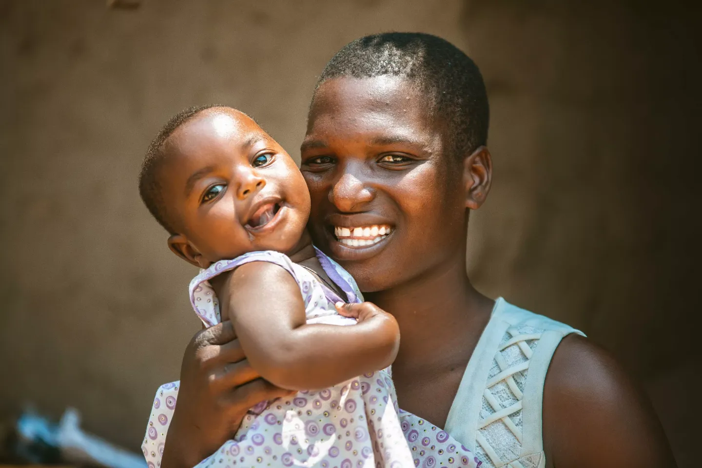 A mother playing with her daughter 