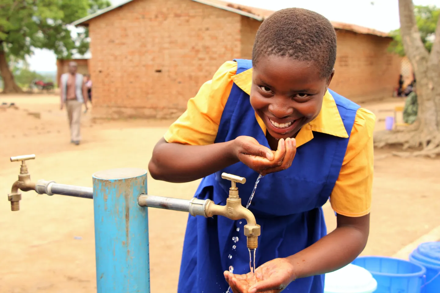 Mphunzi Primary school water kiosk donated by Unicef