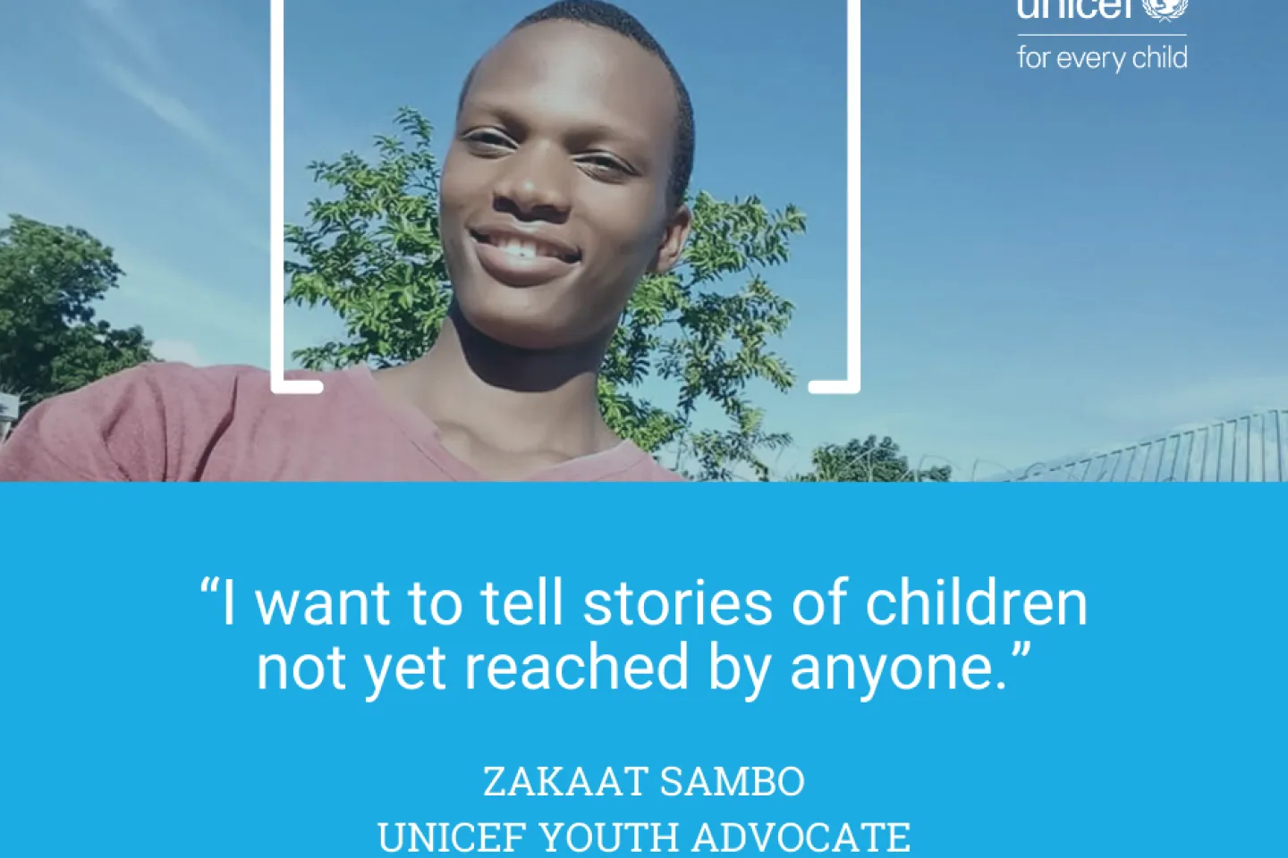 Youth advocate Zakaat Sambo