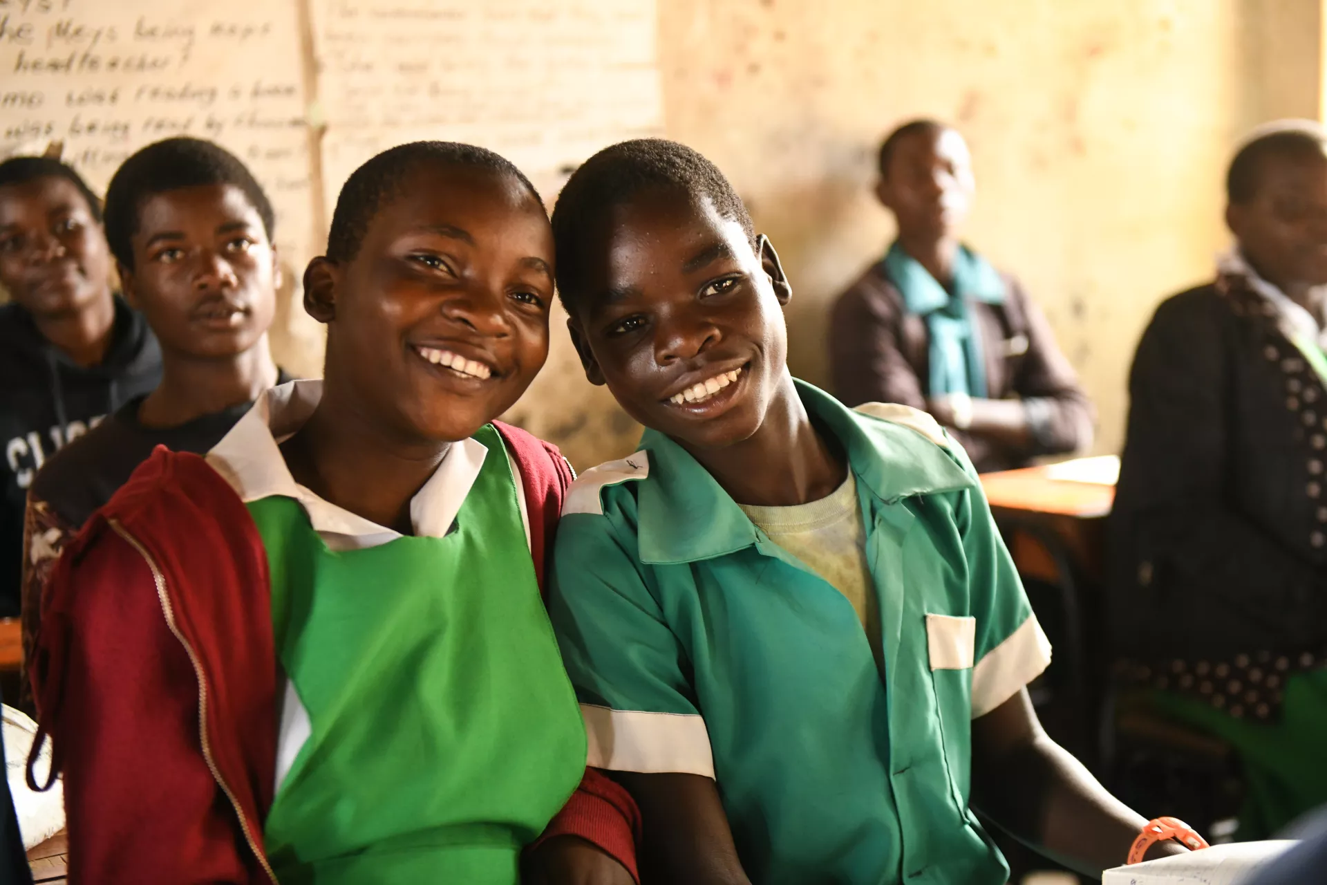 Learners in class at a school in rural lilongwe