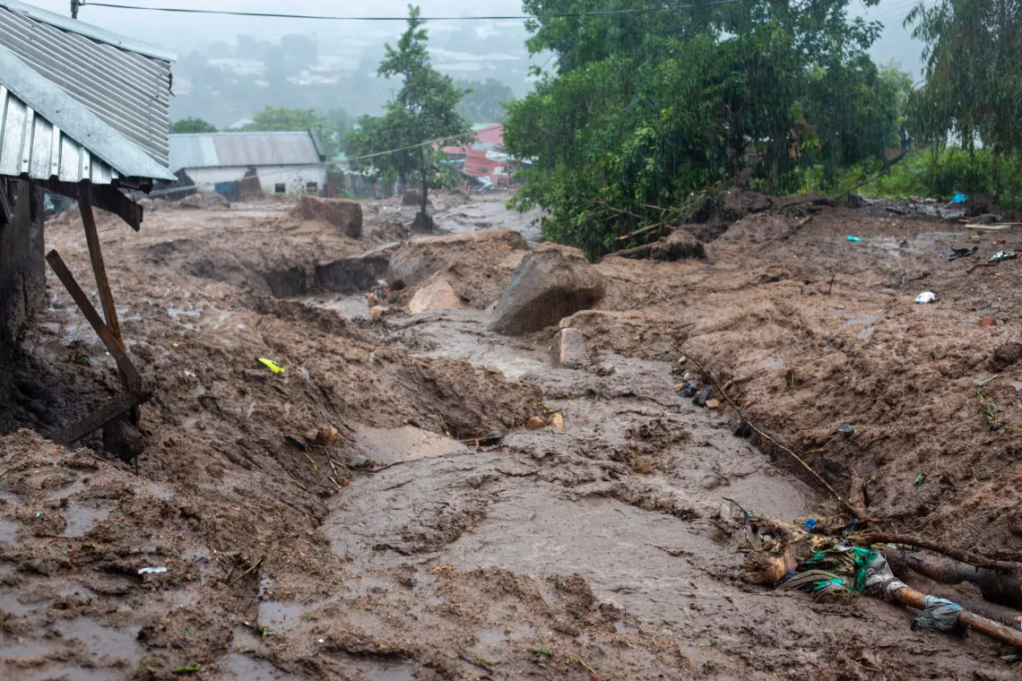 Some of the destruction in Manja township in Blantyre following Cyclone Freddy