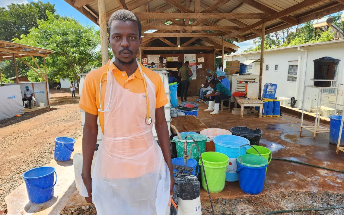  The focal point at Bwaila Cholera Treatment Centre, Collins Nkhulazi - Lilongwe, Malawi