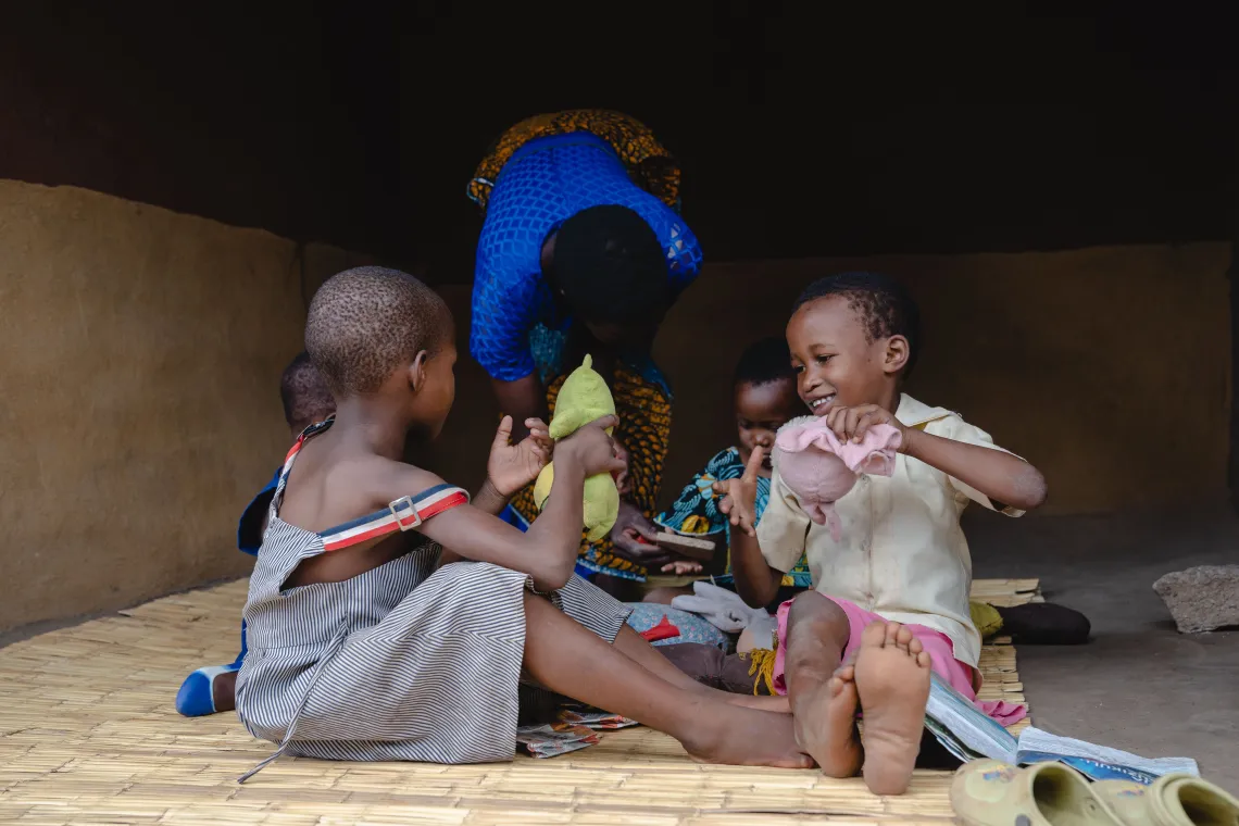 Velina(Mother) interacting with her daughter Miriam (Mwenye Village, T/A Nkhumba, Phalombe)
