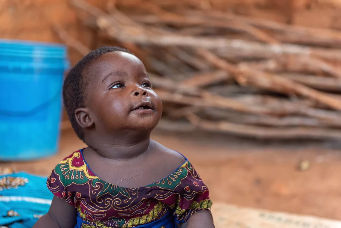 A cheerful and healthy looking Annette at her home in Nkhatabay
