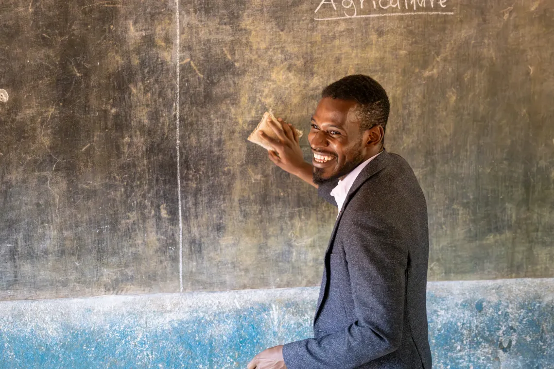 Jere says desks are helping children to learn better.