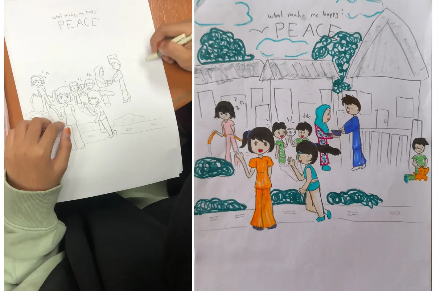 Children's drawings of 'peace'