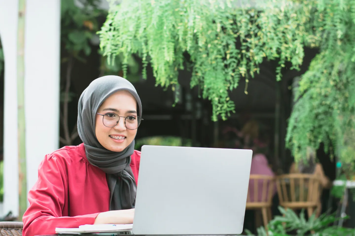 Woman on computer