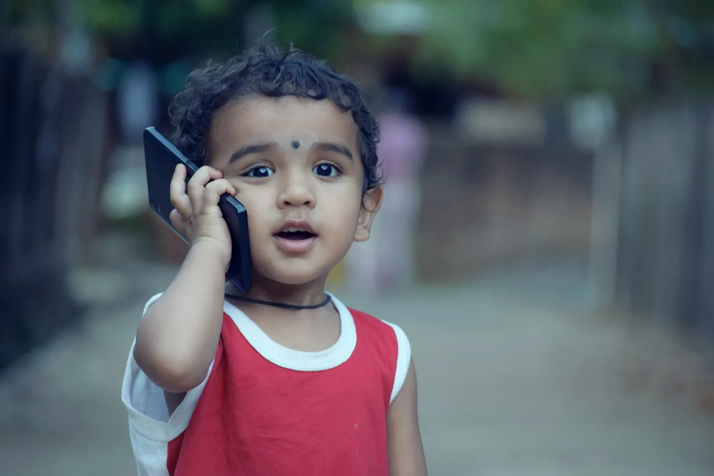 Child on phone